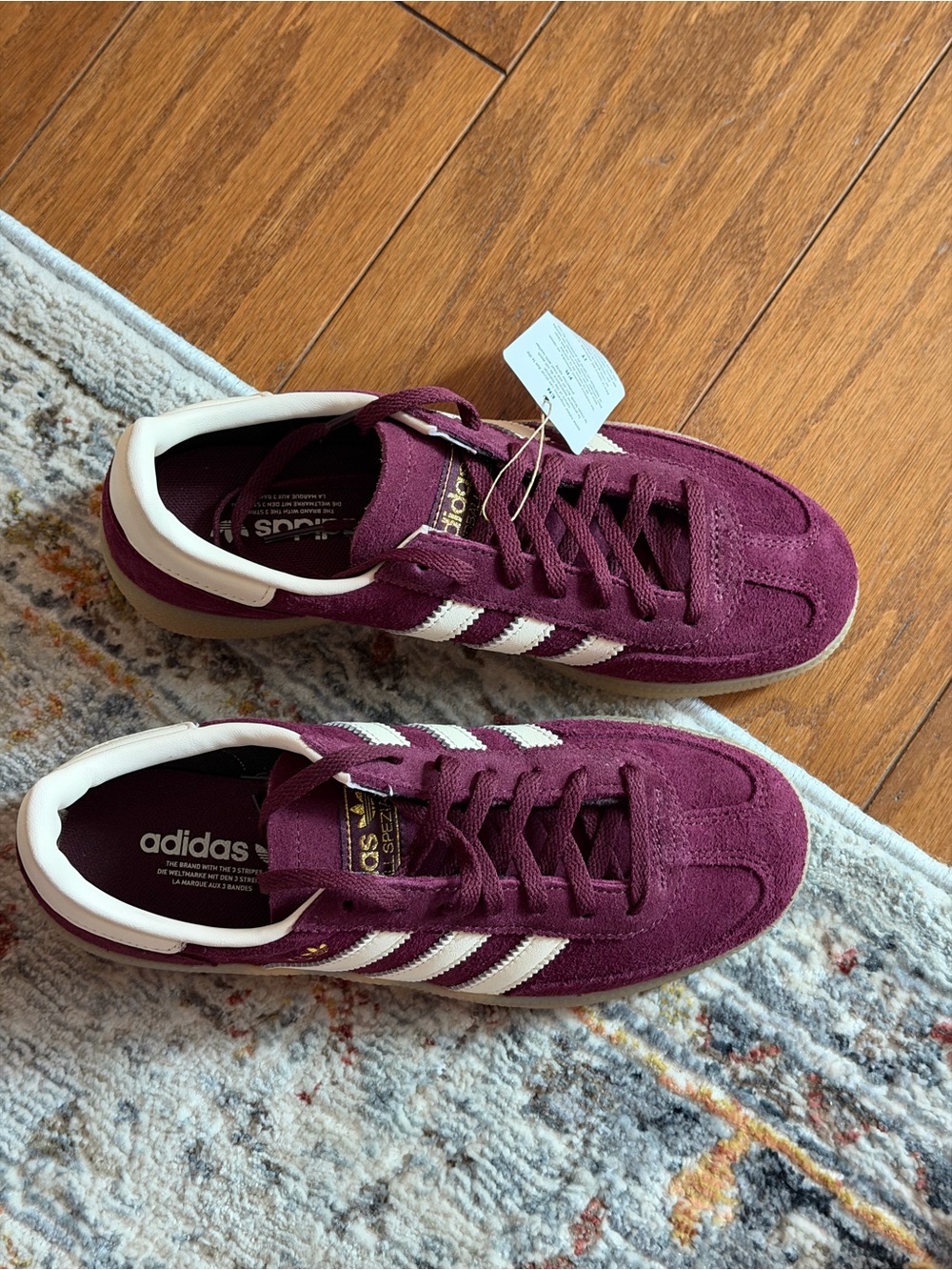 Adidas Spezial Women’s Suede Sneaker - Burgundy/White, US W6, 23 cm